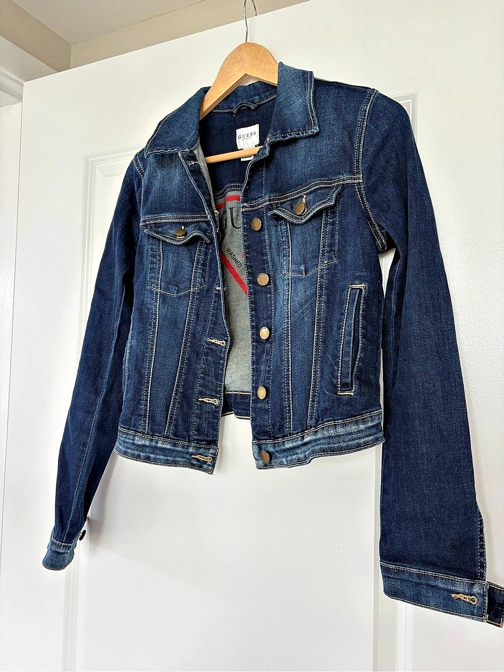 Guess Los Angeles Dark Wash Denim Jacket  Women's Small